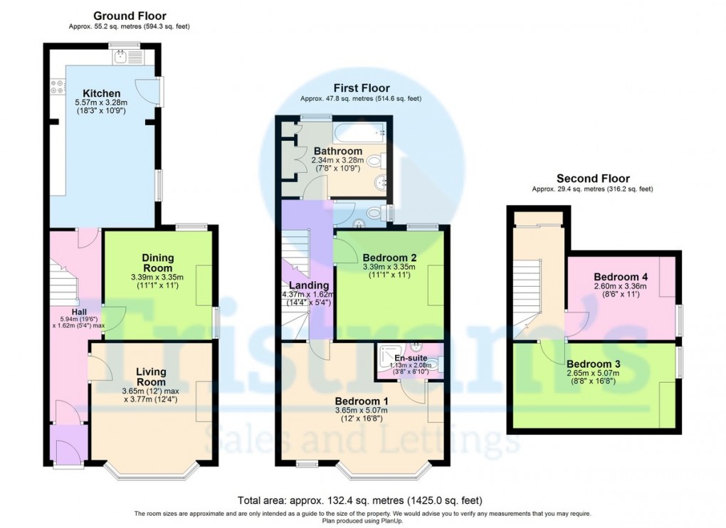 Floorplan for Rutland Road, Nottingham
