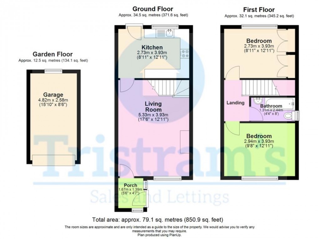Floorplan for Manville Close, Nottingham