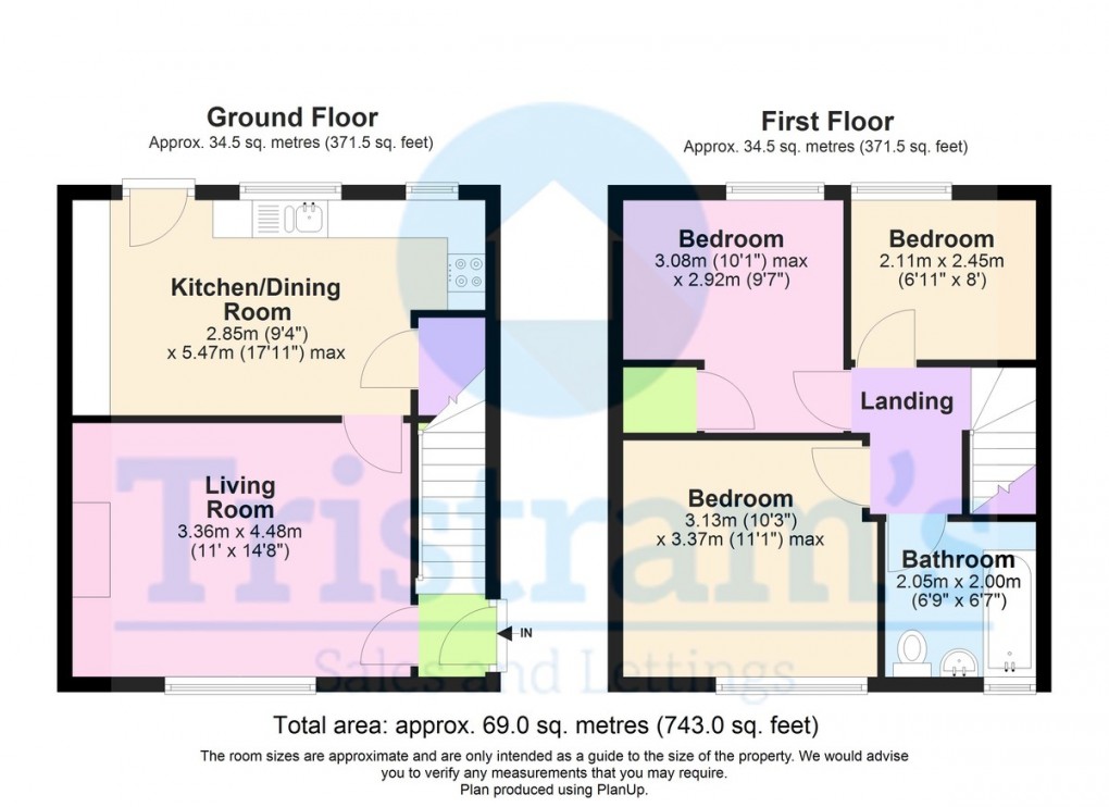 Floorplan for Ainsdale Crescent, Nottingham
