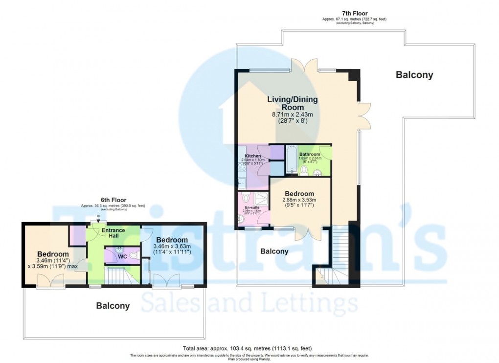 Floorplan for Hanley House, Hanley Street, Nottingham