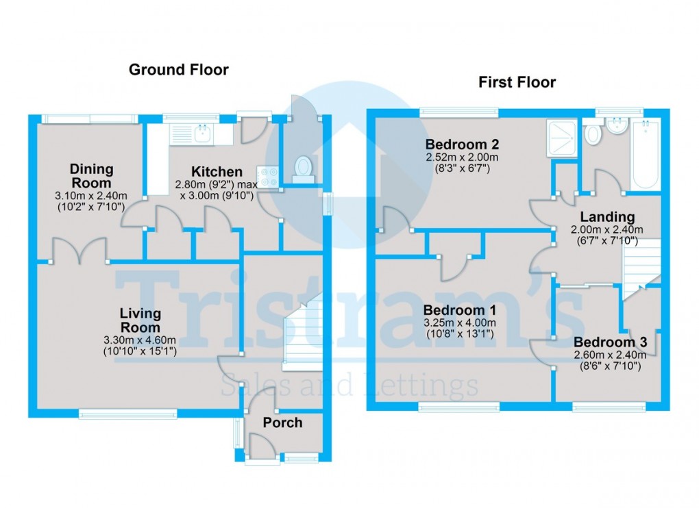 Floorplan for Hillbeck Crescent, Nottingham