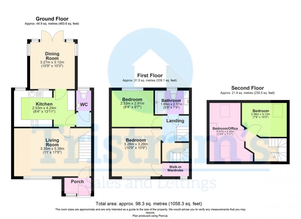 Floorplan for Deepdene Way, Nottingham