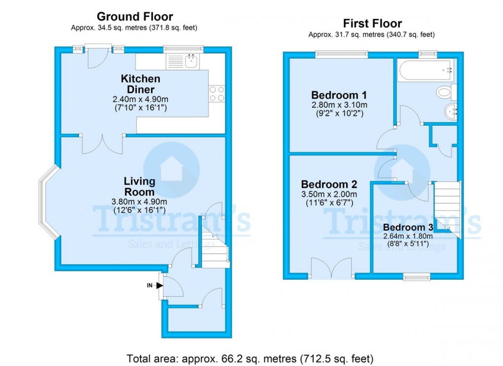 Floorplan for Linden Avenue, Nottingham