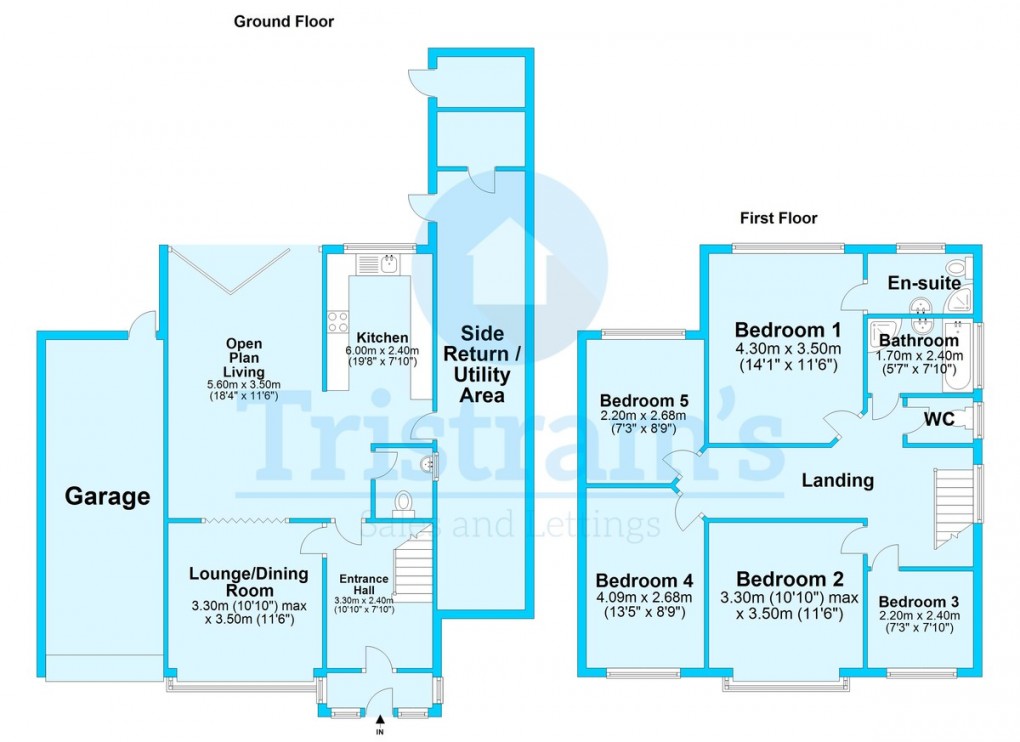 Floorplan for Grangewood Road, Wollaton, Nottingham