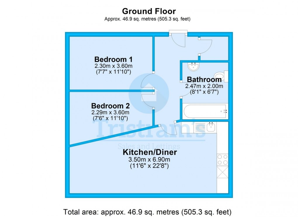 Floorplan for Ropewalk Court, City Centre