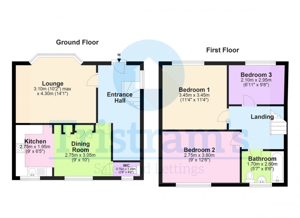 Floorplan for Holmesfield Drive, Heanor
