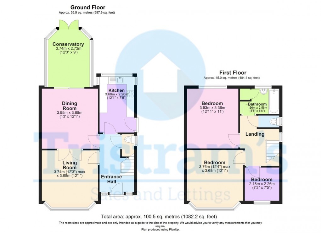Floorplan for Bankfield Drive, Bramcote, Nottingham
