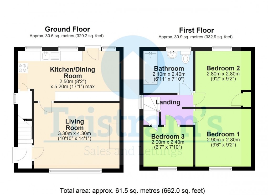 Floorplan for Naworth Close, Nottingham