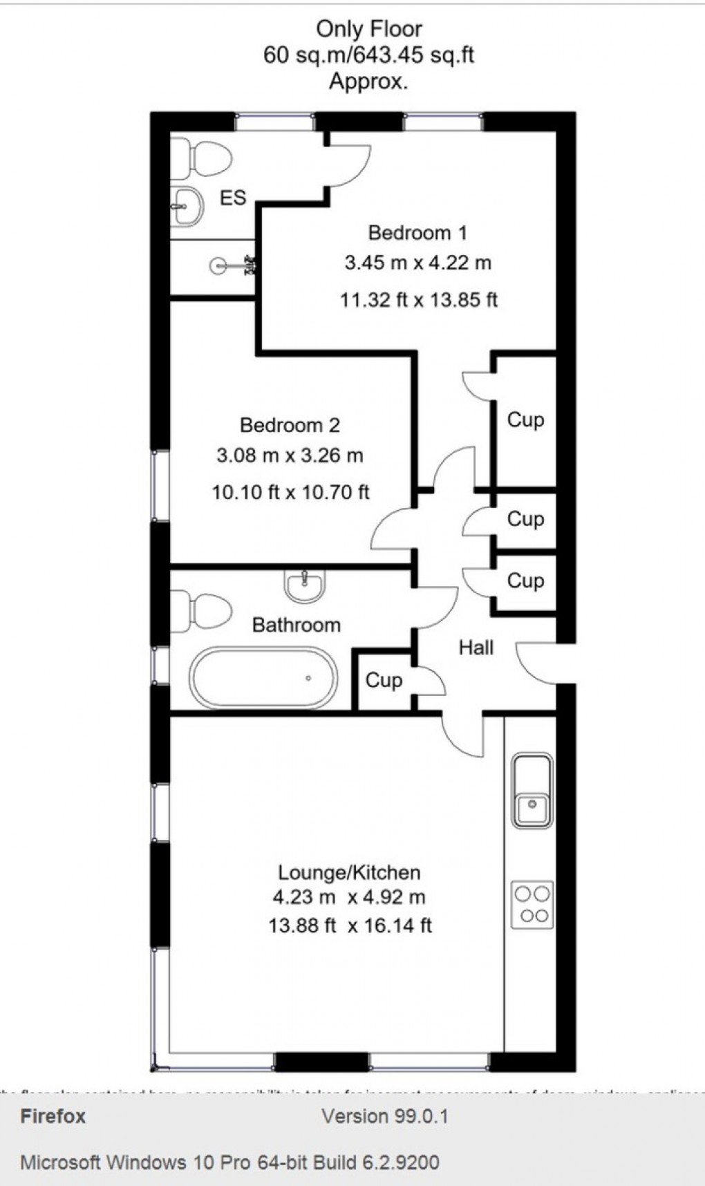 Floorplan for Wakefield Close, Wilford