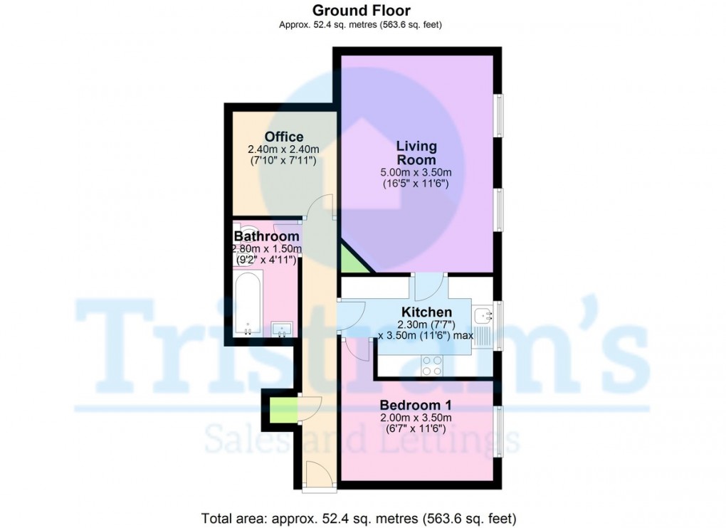 Floorplan for Hine Hall, Mapperley, Nottingham