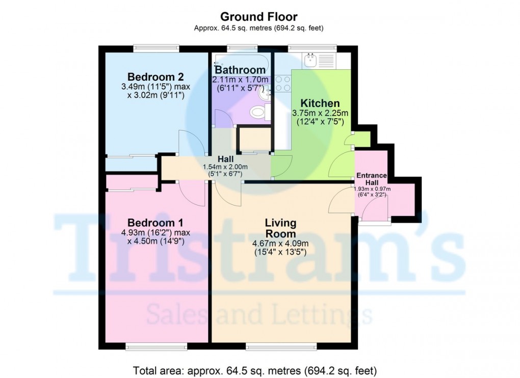 Floorplan for Elm Close, Mapperley Park