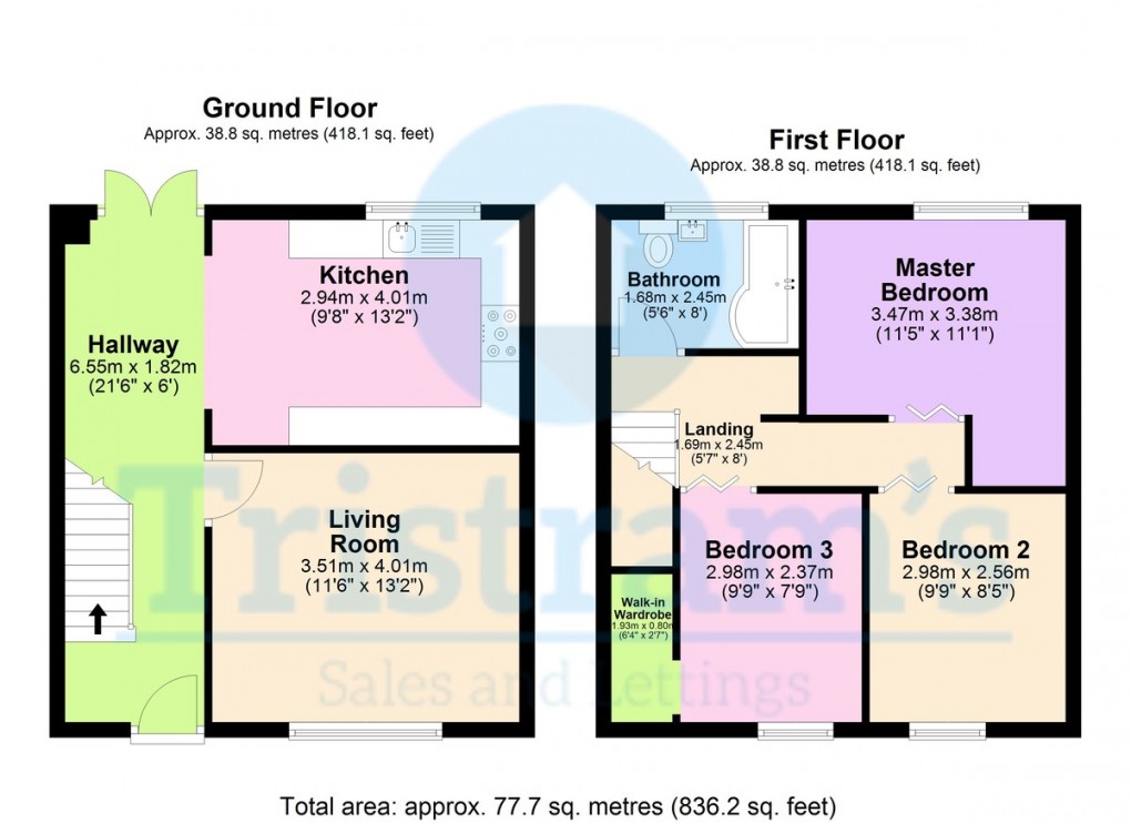 Floorplan for Clifton, Nottingham, JP LETTINGS