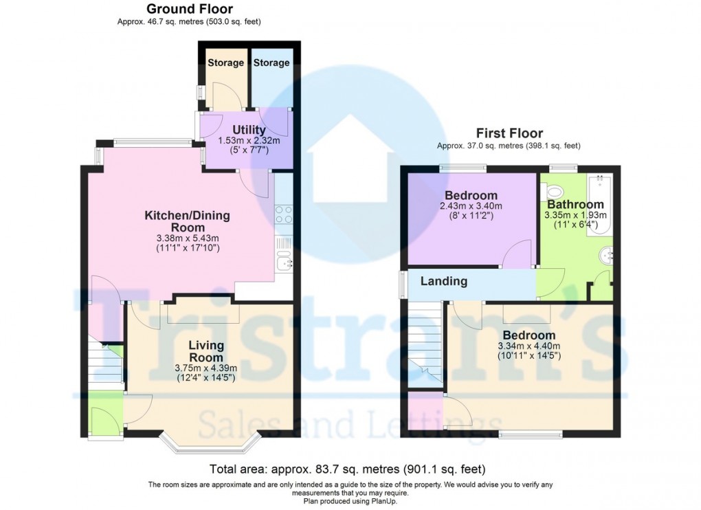 Floorplan for Bobbersmill, Nottingham, JP LETTINGS