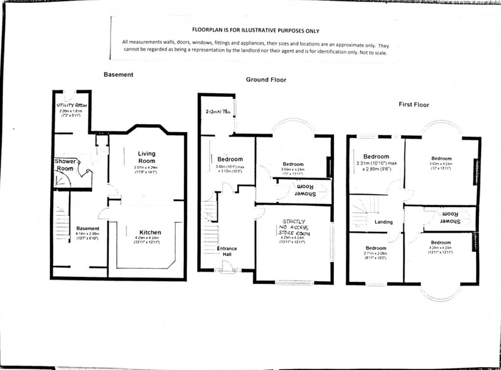 Floorplan for Rolleston Drive, Lenton