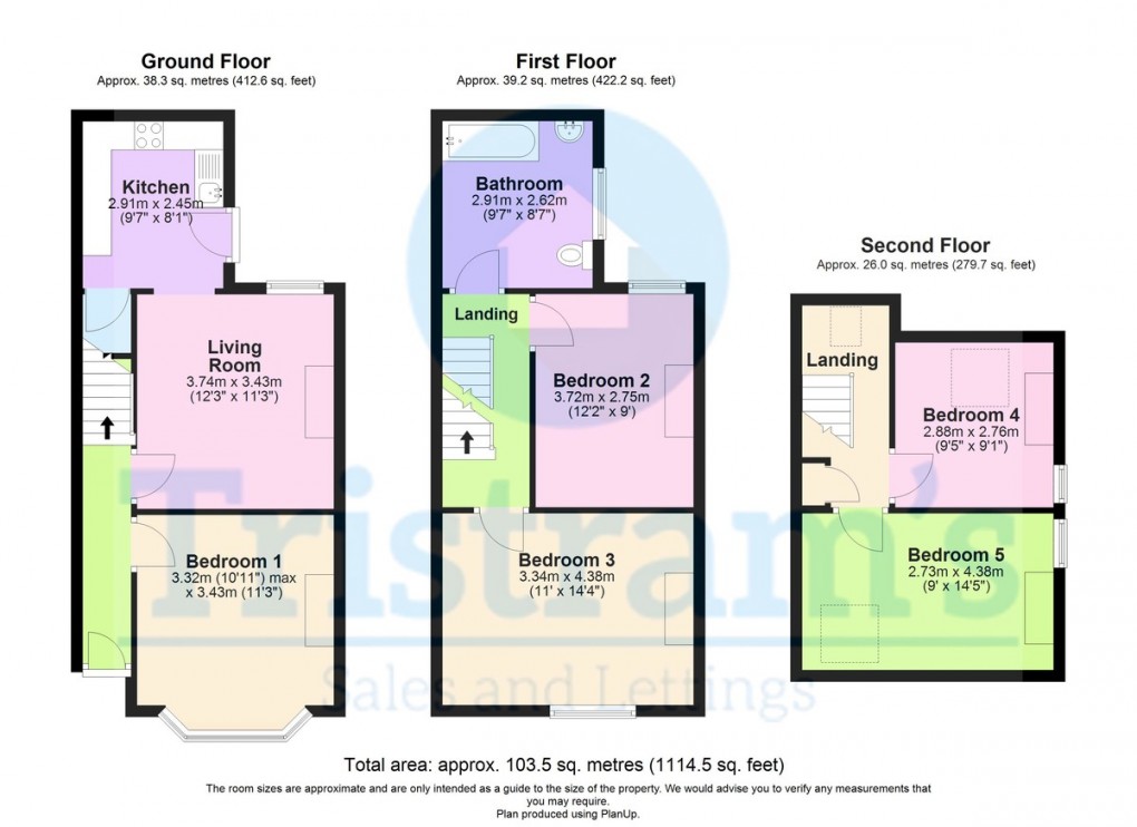 Floorplan for Rosebery Avenue, West Bridgford