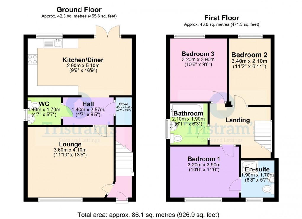 Floorplan for Rose Way, Edwalton