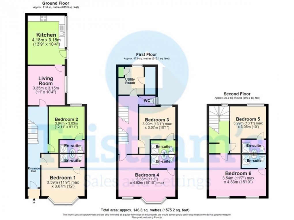 Floorplan for Room 6, Wilford Grove, Nottingham