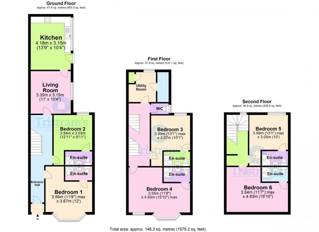 Floorplan for Room 2, Wilford Grove, Nottingham