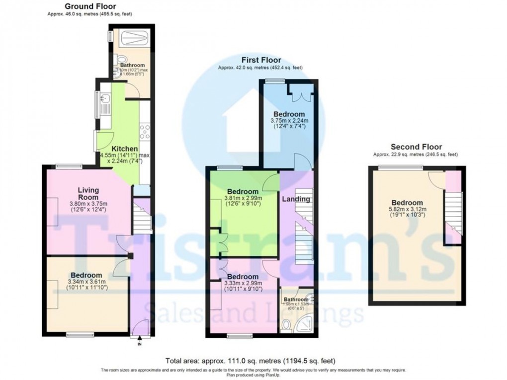 Floorplan for Riddings Terrace, City Centre