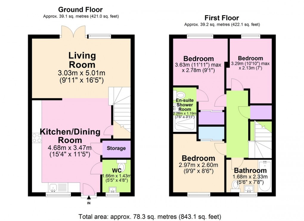 Floorplan for Rosebay Gardens, Clipstone Village