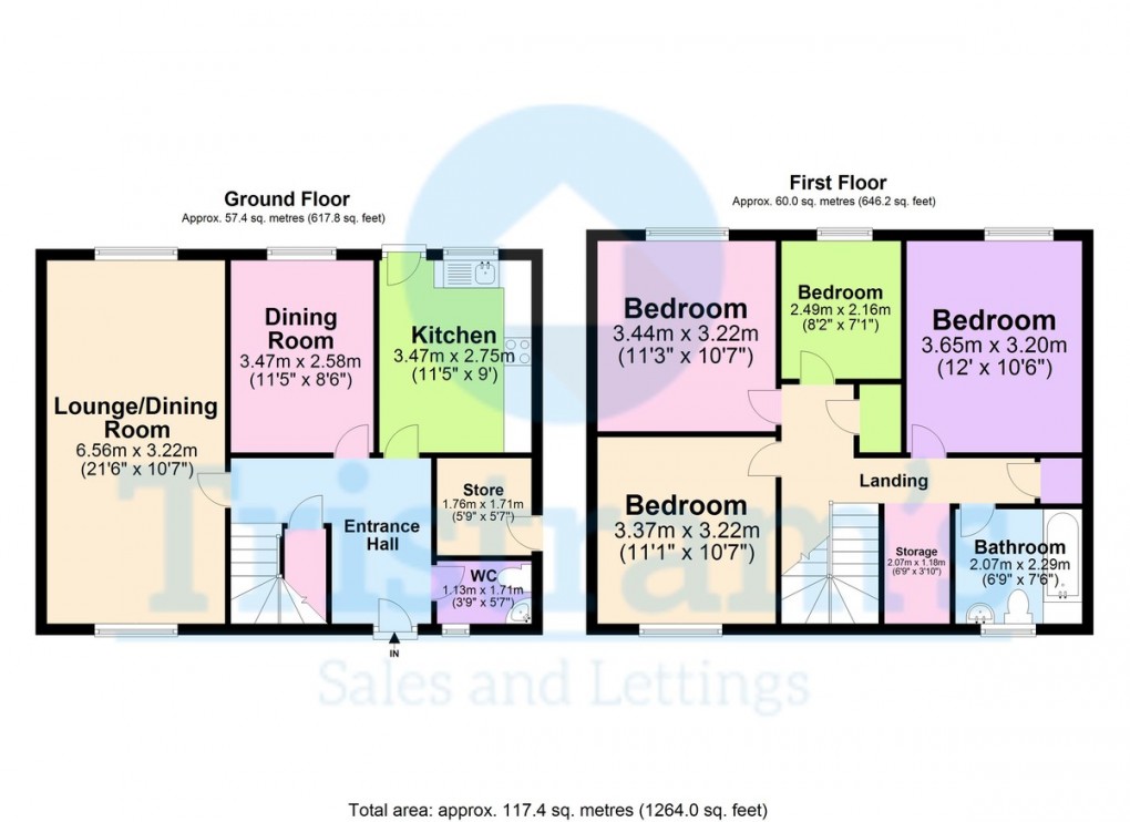 Floorplan for Brockenhurst Gardens, Nottingham
