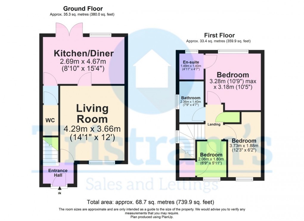 Floorplan for Longfield Avenue, Nottingham