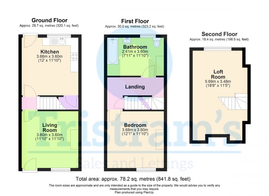 Floorplan for Warwick Street, Nottingham