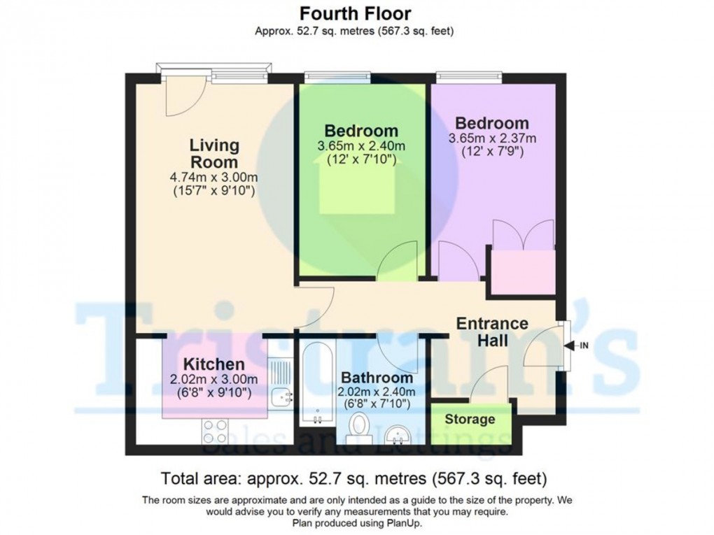 Floorplan for Upper College Street, Nottingham