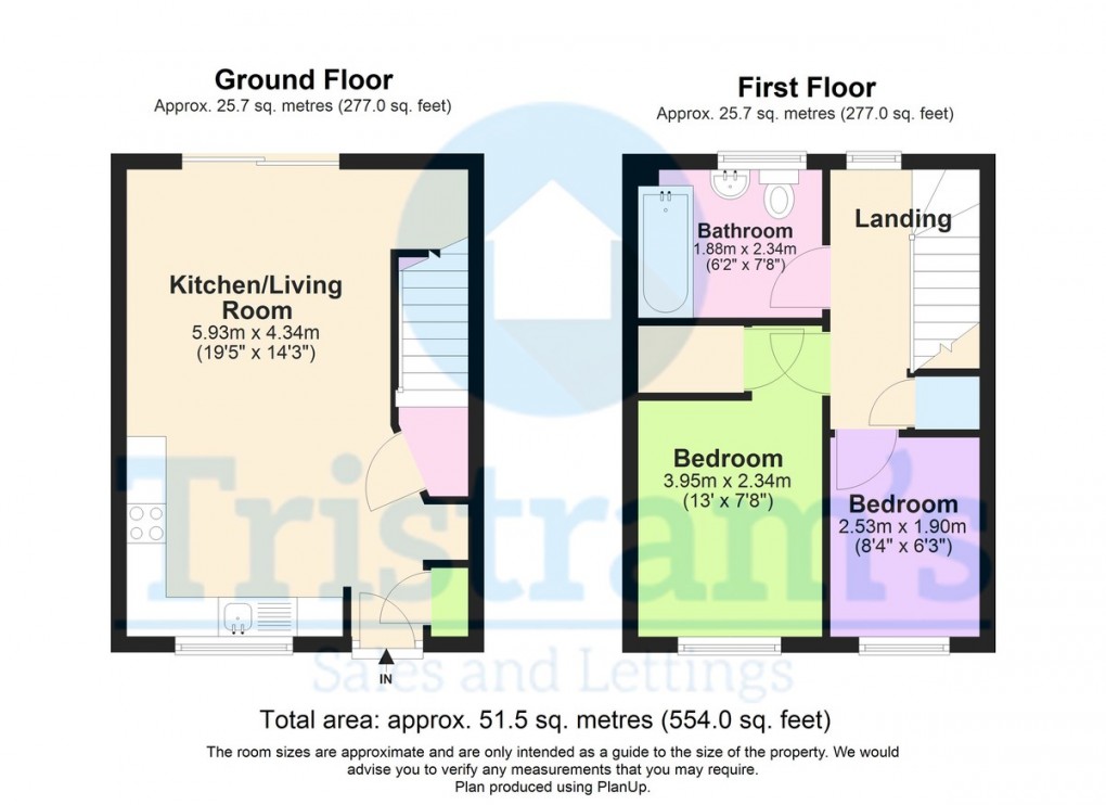 Floorplan for Alderney Street, Nottingham