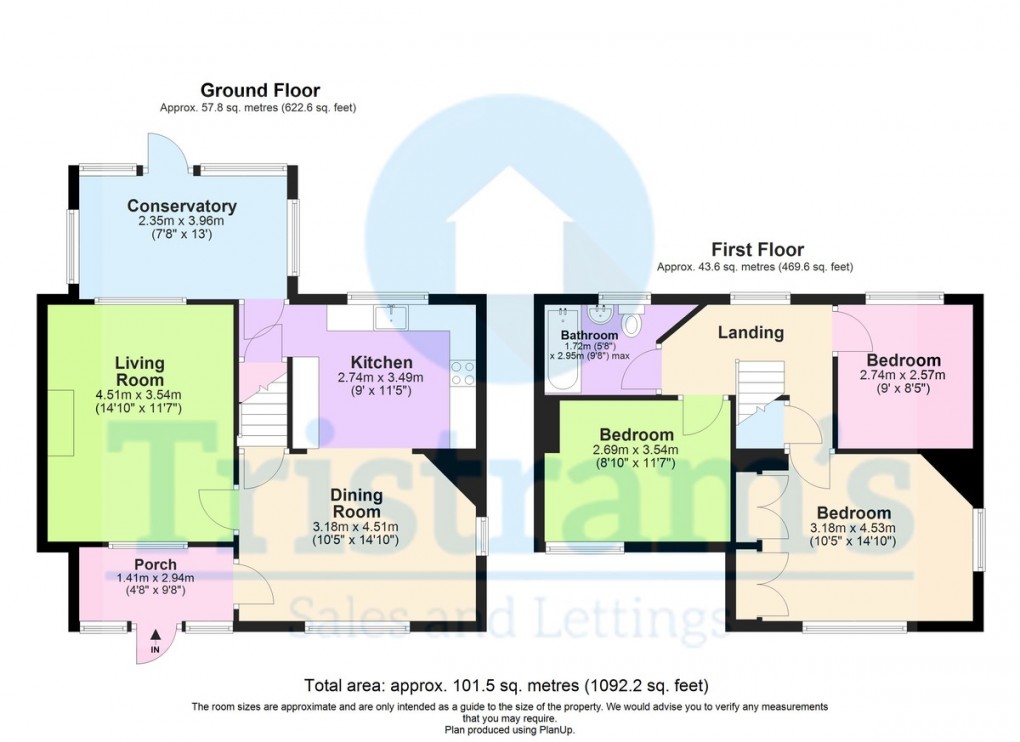 Floorplan for Bells Lane, Nottingham