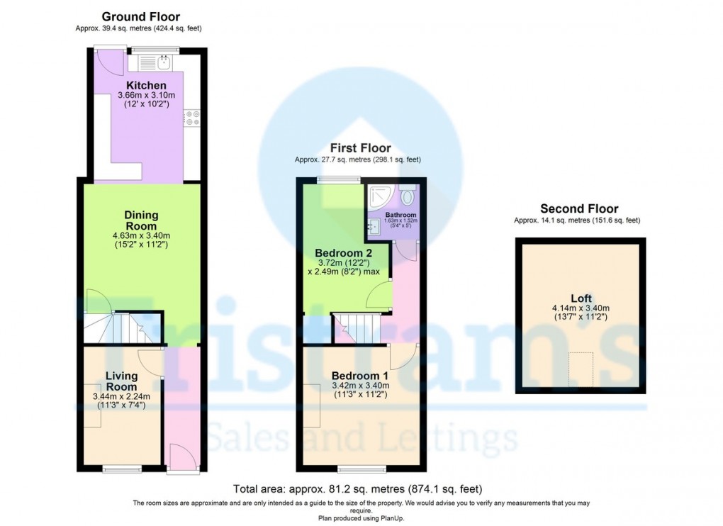 Floorplan for Russell Road, Nottingham