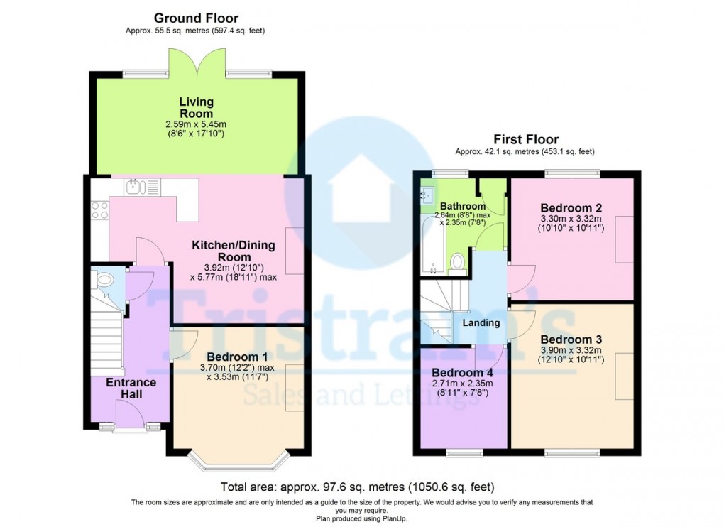 Floorplan for Hampton Road, West Bridgford