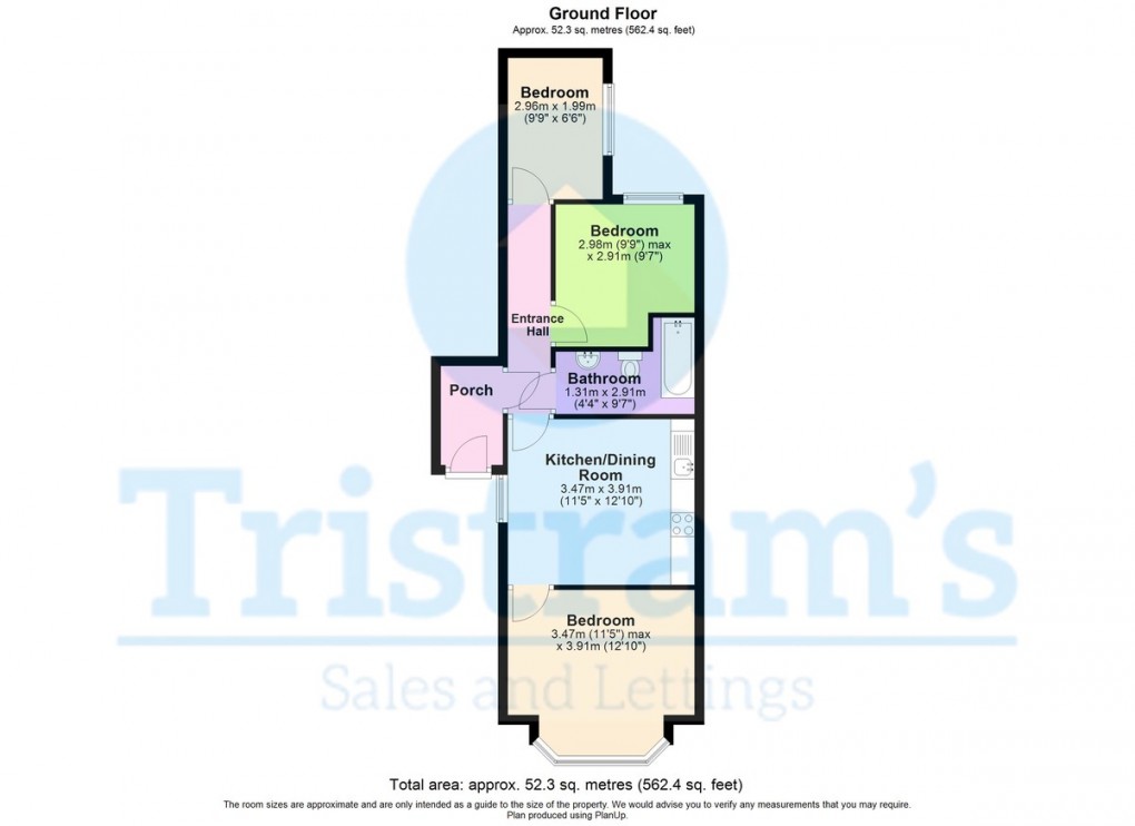 Floorplan for Flat 2, 7 Melton Road, NG2