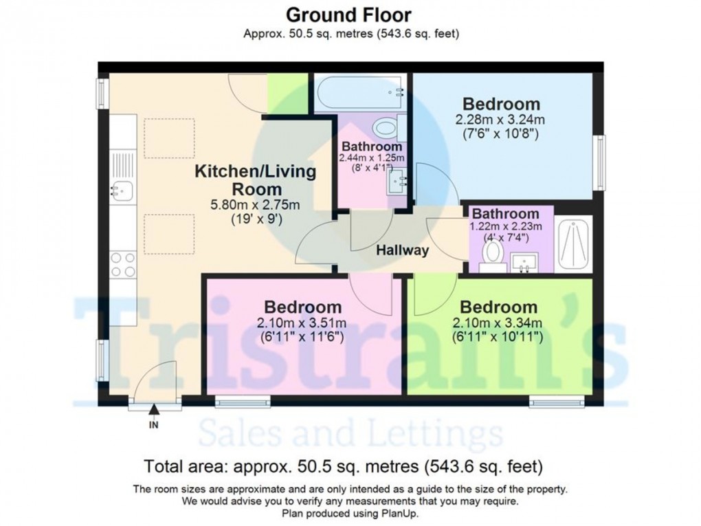 Floorplan for Flat 6, William Road, West Bridgford