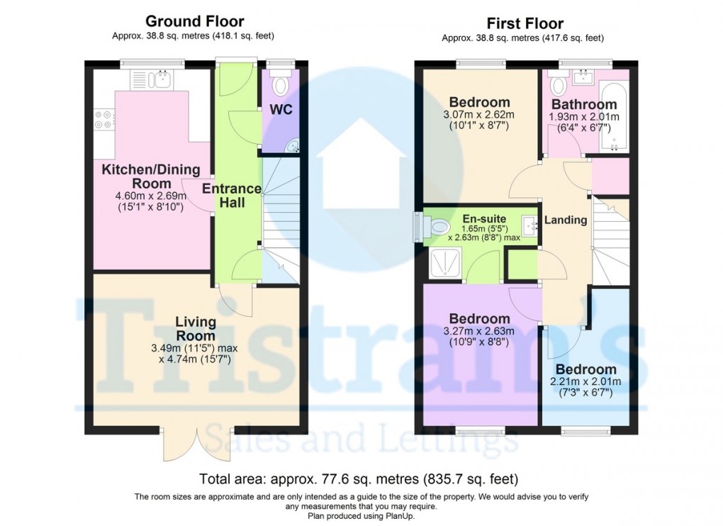 Floorplan for Plot 53 - The Coniston, Sidings Lane, Bramcote