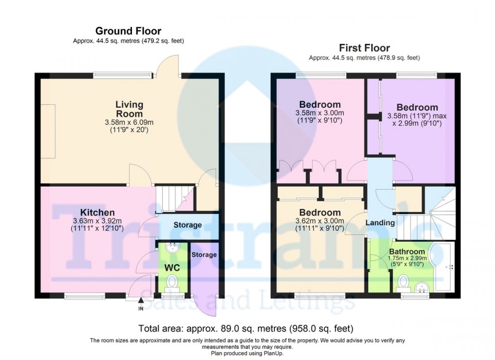 Floorplan for Rosegarth Walk, Nottingham