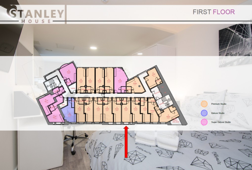 Floorplan for Stanley House, Talbot Street, Nottingham