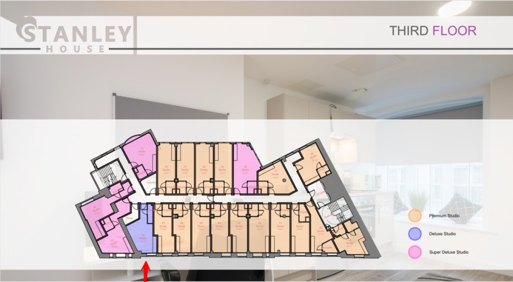 Floorplan for Stanley House, Talbot Street, Nottingham