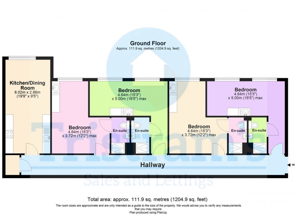 Floorplan for Campus Corner, Lenton Boulevard