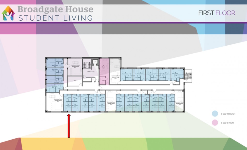Floorplan for Broadgate, Beeston