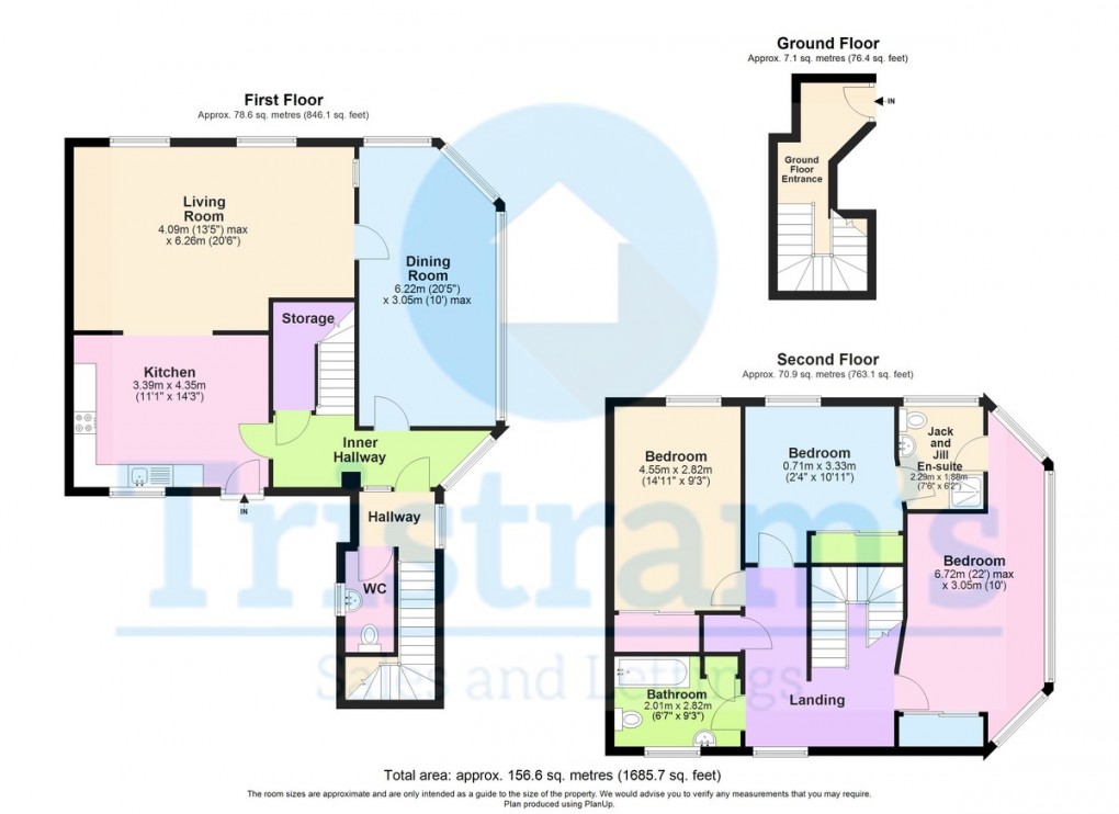 Floorplan for Charleston House, Peel Street, Nottingham