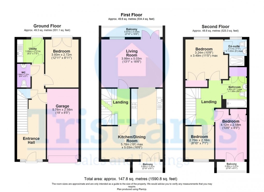 Floorplan for Deane Road, Wilford