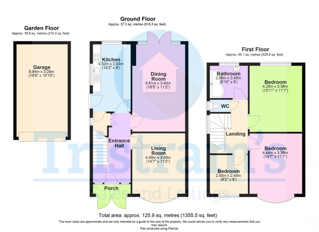 Floorplan for Russell Drive, Nottingham