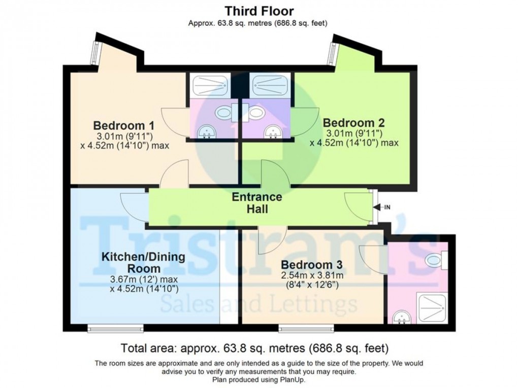 Floorplan for 6Bed 6Bath *INC BILLS* Talbot Street, City Centre