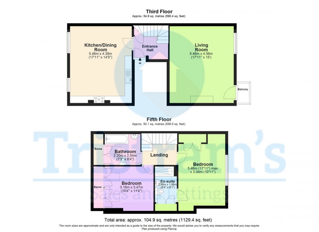Floorplan for Truman House, Park Row, Nottingham