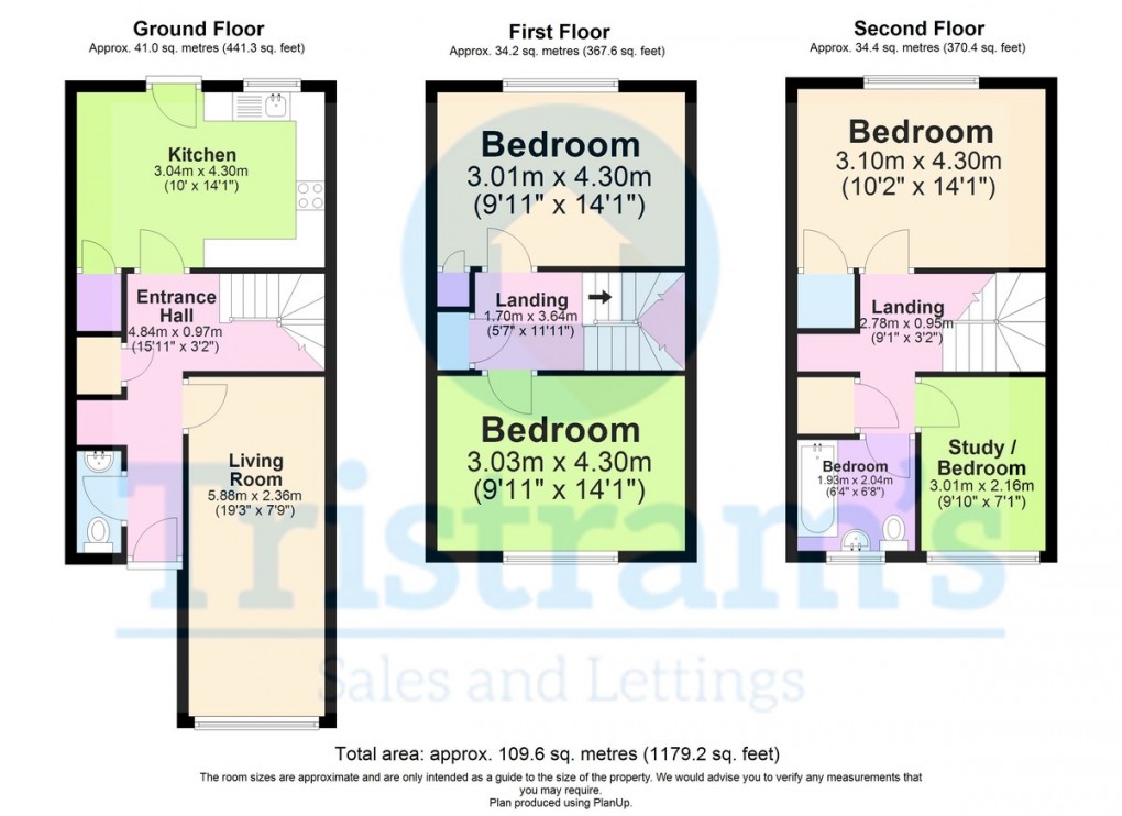 Floorplan for Truman Close, Nottingham