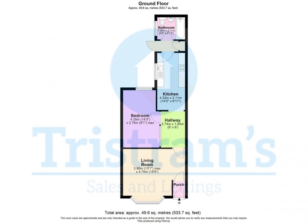 Floorplan for Montpelier Road, Nottingham