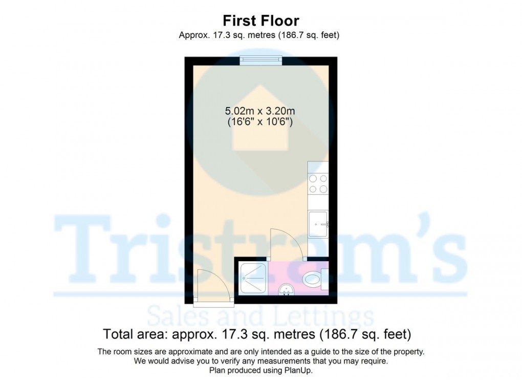 Floorplan for Bills Inc Studio - Birkin Avenue, Radford