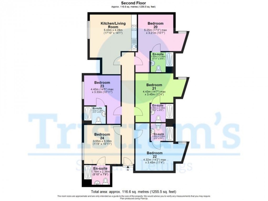 Floorplan for 5Bed 5Bath *INC BILLS* Talbot Street, City Centre