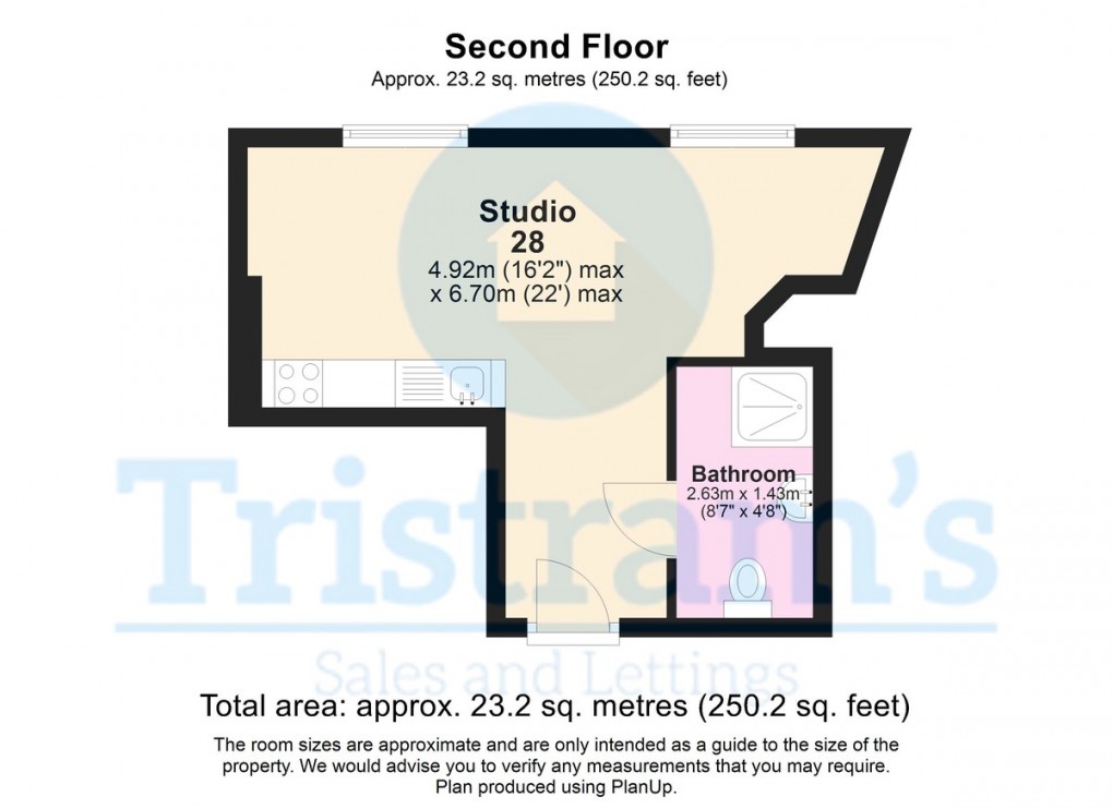 Floorplan for Spacious Studio, Victoria House